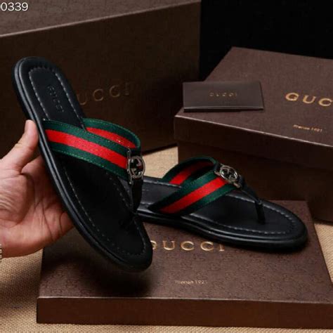 gucci flat mens slippers|designer gucci slippers for men.